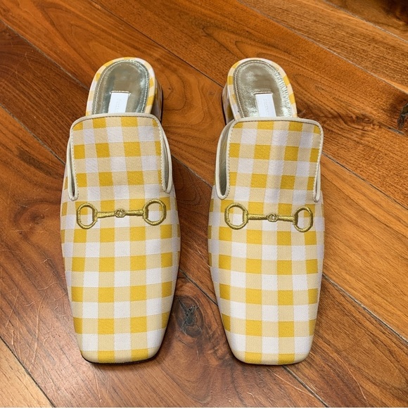 Suzanna Rae Vichy Mule Yellow Gingham Vamp Shoes 42 12 - Picture 6 of 12